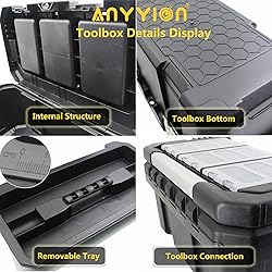 Anyyion 14 Inch Tool box with Removable Tray, Truly