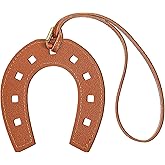 APLZGMG Horseshoe Purse Charm for Women, Brown Leather Keychain Bag Pendant, Lucky Western Charm for Handbags, Tote & Backpack, Trendy Y2K Accessory