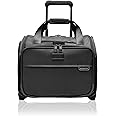 Briggs & Riley 2-Wheel Cabin Bag - Carry On Luggage for Travel, Suitcases with Wheels, Softside Rolling Bag for Men & Women, Interlocking Handle, Self-Repairing Zipper - Baseline Collection, Black