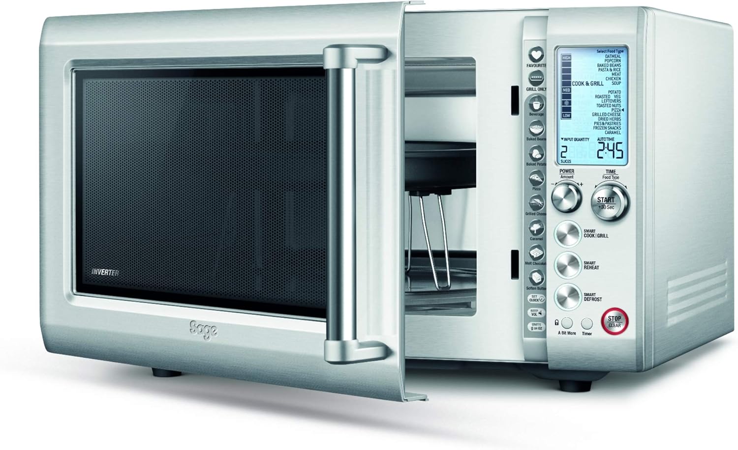 Sage BMO700BSS the Quick Touch Crisp Microwave with Smart Cook Menu