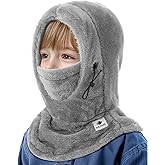 Kids Ski Mask Balaclava for Boys Girls, 2 Size Fleece Winter Face Mask Hat for Kids Toddler, Warm Balaclava Hood Neck Scarf