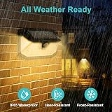 WELALO 188 LED Solar Motion Light 3 Modes IP65 Weatherproof 2 Pack Warm White view 5
