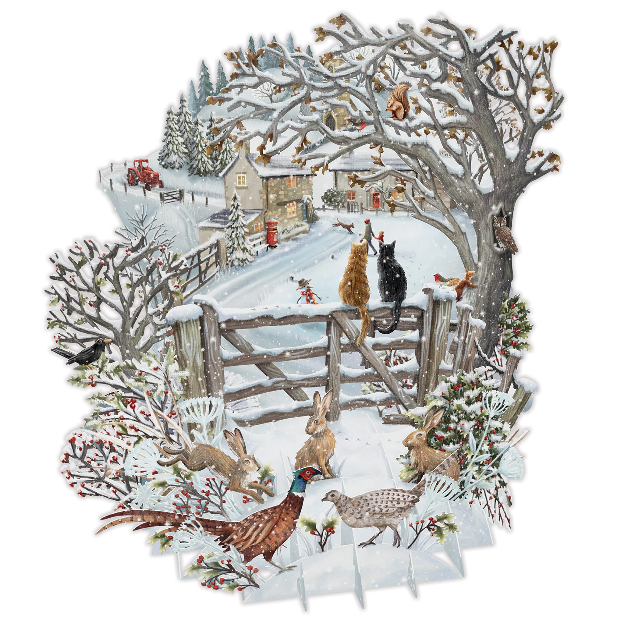 Let It Snow 3D Pop Up Christmas Greetings Card