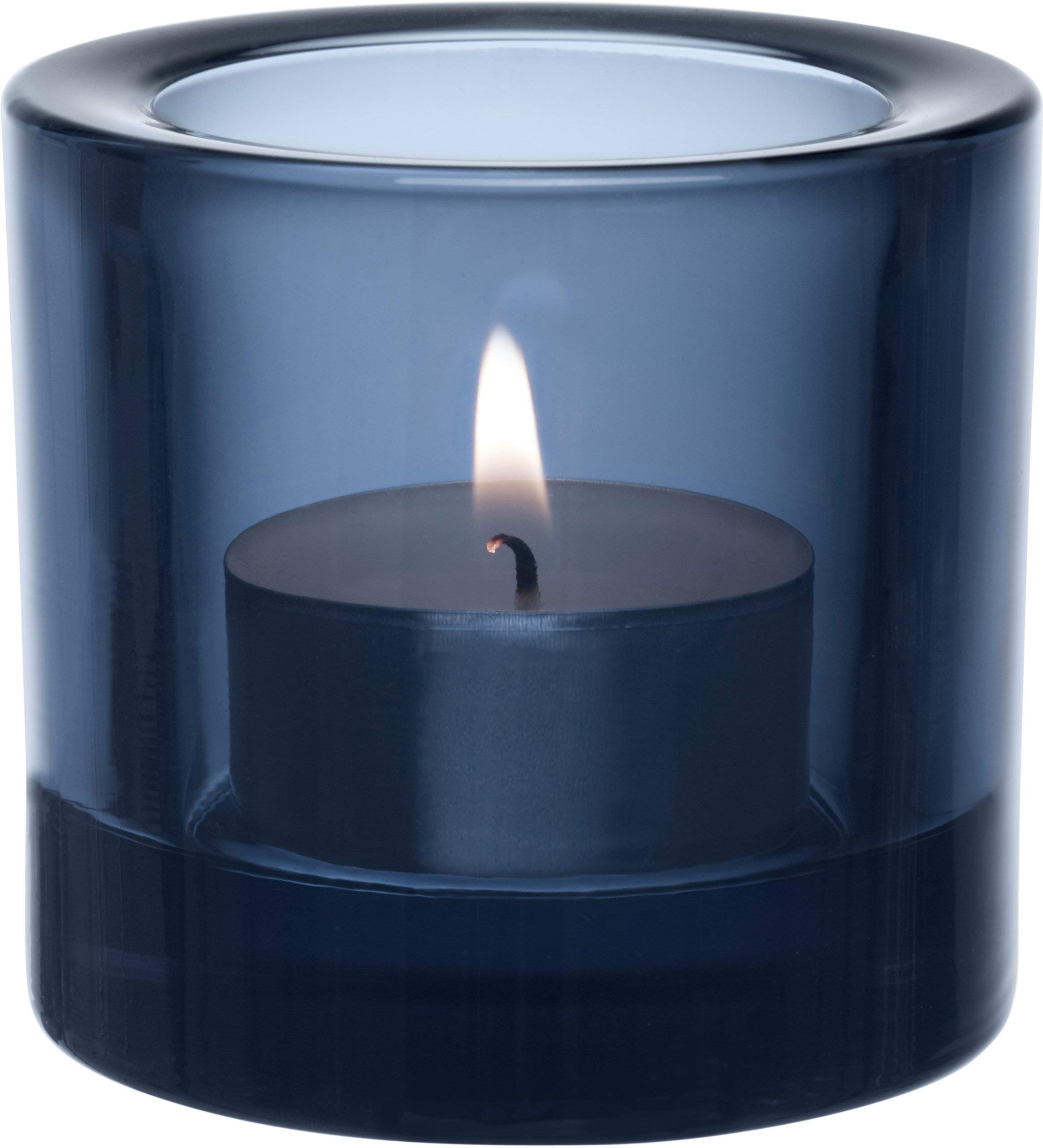 Iittala 1007836 Kivi tealight holder, 6 cm, rain blue