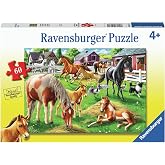 Ravensburger Happy Horses 60 Piece Jigsaw Puzzle for Kids - 05175 - Every Piece is Unique, Pieces Fit Together Perfectly