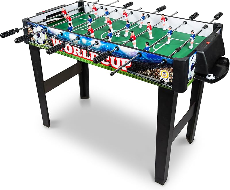 , Football baby-foot édition worldcup, billard de maison avec 2 balles et marque-points, table de football pour adultes et enfants, hauteur 62 cm — photo 1 sur 4