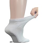 Yomandamor 5 Pairs Women's Cotton Ankle Breathable Mesh Diabetic Socks with Seamless Toe,L Size …