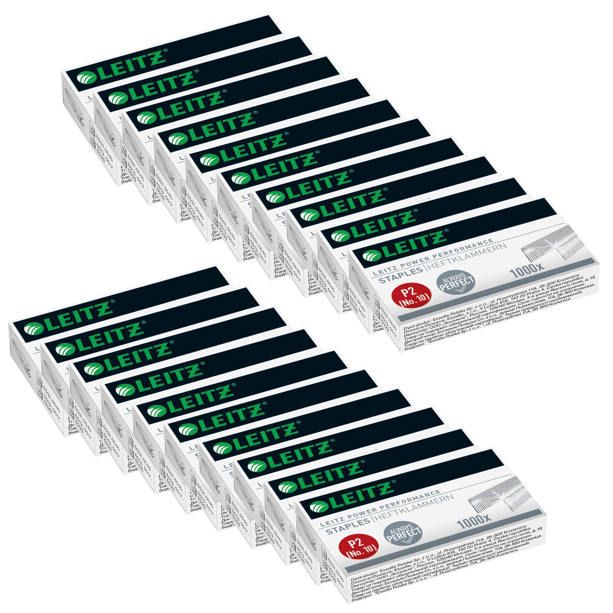 Leitz No.10 Verzinkt Staples, 1000/10 Blatt Heftleistung, for 5517, 5530 Heftgeräte & 5545 Heftzange