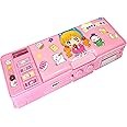 Pop Up Multifunction Pencil Case for Girls and Boys, Cute Cartoon Pen Box Organizer Stationery with Lock, Sharpener, Schedule, Whiteboard, School Supplies, Best Gifts for Kids Teens(Pink 2)