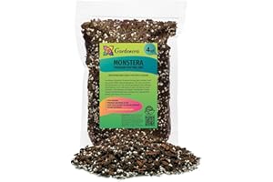 Gardenera Premium Monstera Potting Soil - Quick Drain Potting Soil for Growing and Repotting Monstera Deliciosa/Swiss Cheese Plant - 4 Quart Bag