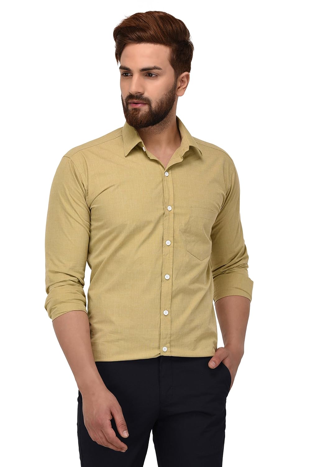 olive formal shirt