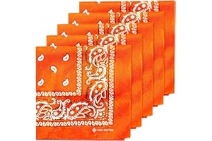 ZENO 100% Cotton & Natural Fibers Bandana Scarf - Soft, Durable, Machine Washable – Unisex for Men & Women - 5 Pack