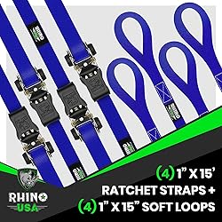 Rhino USA Ratchet Straps Tie Downs (4-Pack) - 1