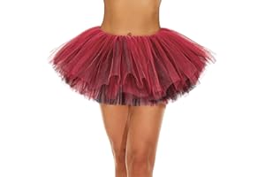 Zando Tutu for Women Adults Teens 5 Layers Halloween Costume Cosplay Running Tutu Party Elastic Fluffy Tulle Dance Skirt