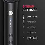 TYMO Hair Straightener Brush UK 2-in-1 Anti-Scald 5 Temp 130-210C Black view 5
