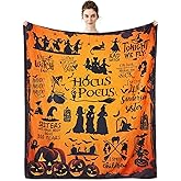 Metawu Witch Blanket Halloween Throw Blankets for Women Witch Flannel Fleece Blankets for Couch Sofa Bed Chair Decor Halloween Decorations Blanket 50x60in