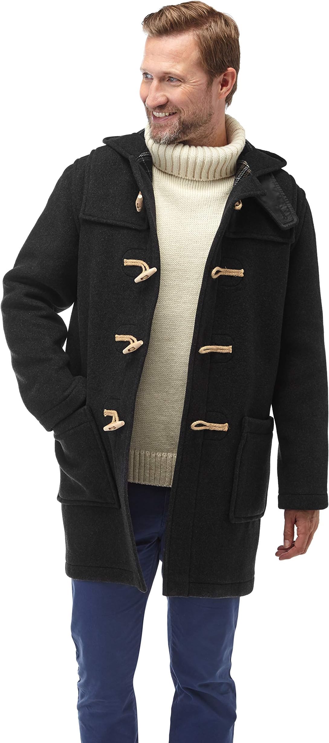 Mens Wooden Toggles Duffle Coat