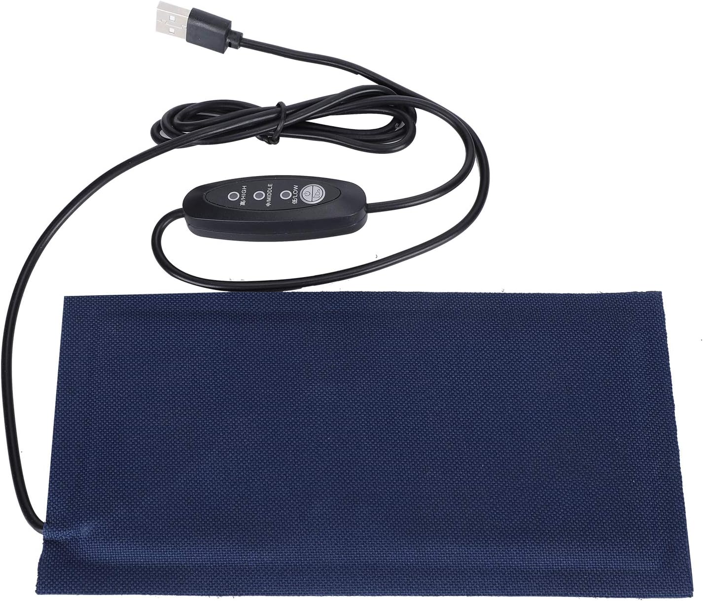 Tnfeeon Pet Heating Mat Pad Carpet Electric Heated USB Power Supply Adjustable Temperature for Soft Cosy for Puppies Kittens lizard(S)