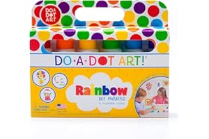 DO.A.DOT ART! Do A Dot Art! Markers 6-Pack Rainbow Washable Paint Markers, The Original Dot Marker, Activity Craft Coloring Supplies for Kids and Toddlers, Made in the USA