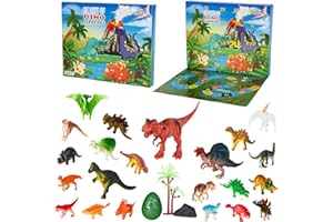 WPOND Advent Calendar 2023, Dinosaurs 24 Days Christmas Countdown Calendar for 3+ Kids,Xmas Party Favors Gifts,Christmas Stocking Stuffers Gifts