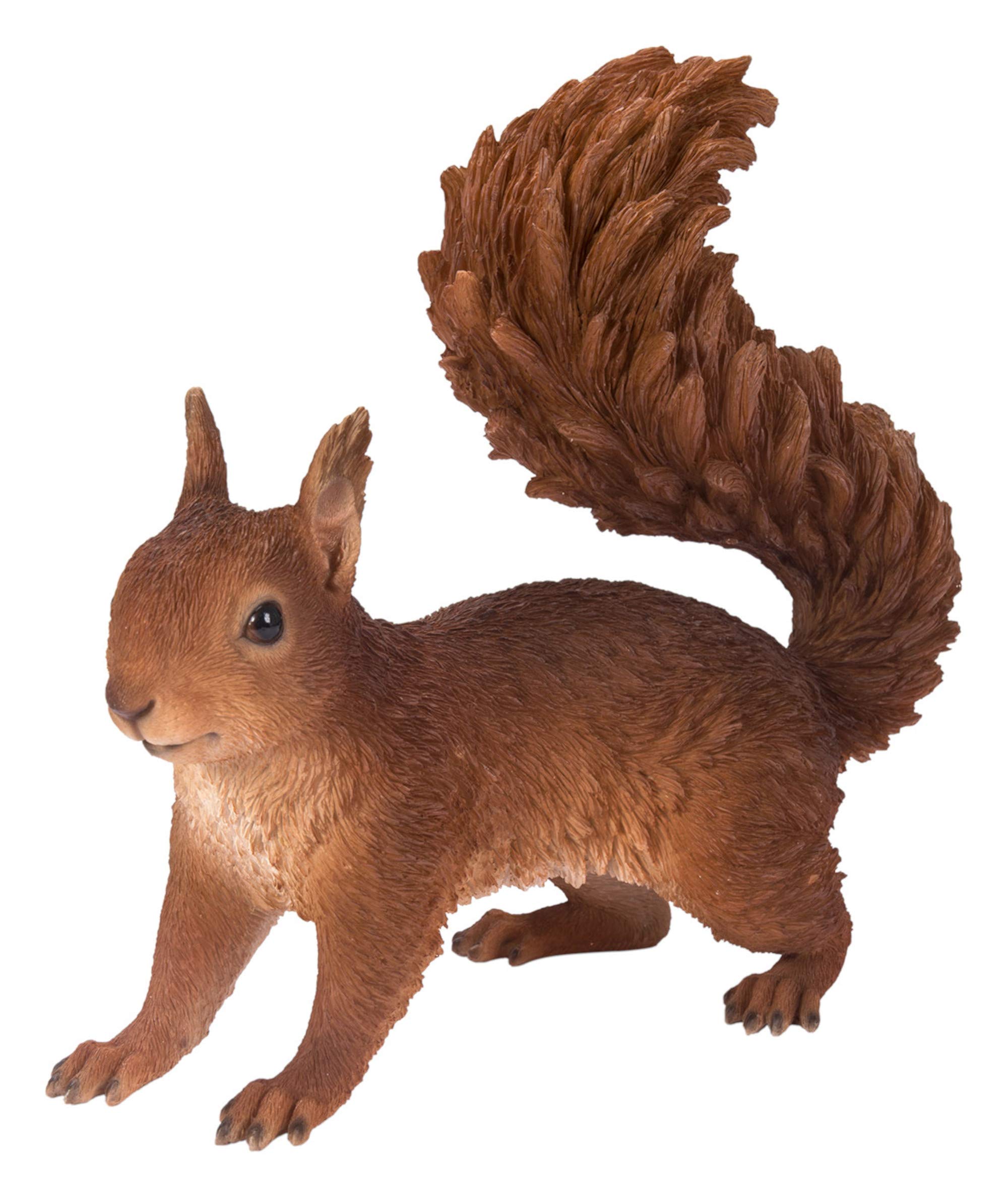 Vivid Arts Real Life Running Red Squirrel | Resin Home or Garden Decoration | XRL-RS10-D