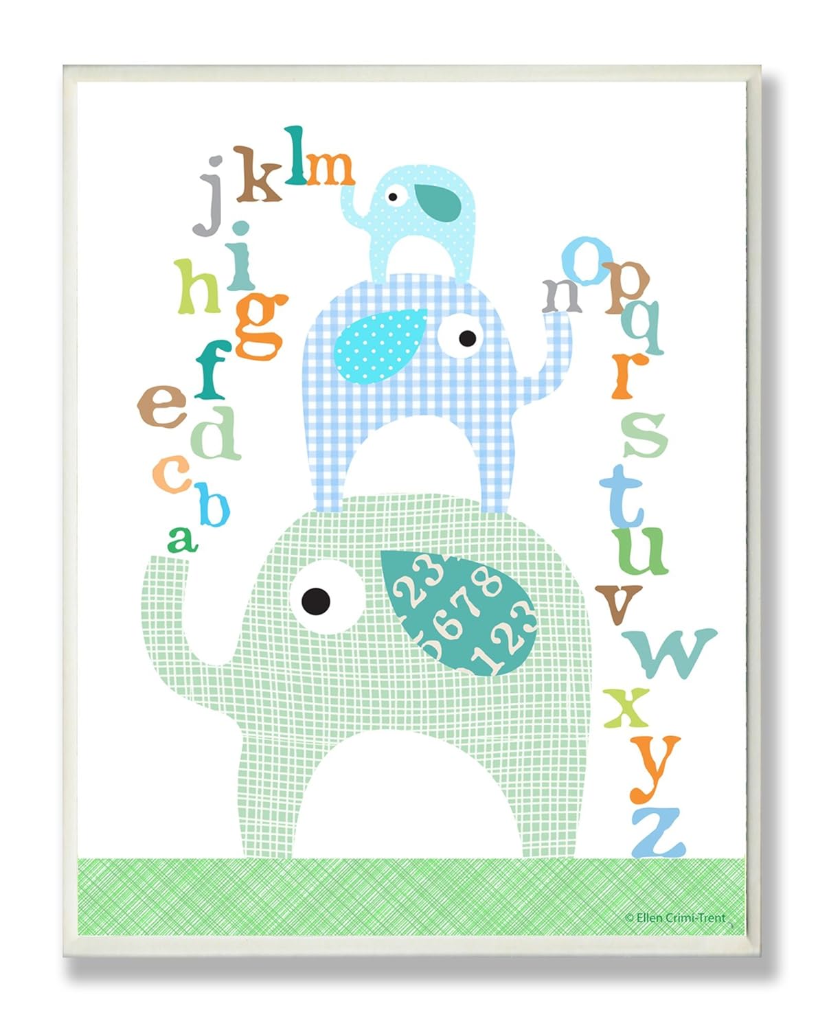 Amazon Com Rectangulo Decoracion De La Pared Abc Azules