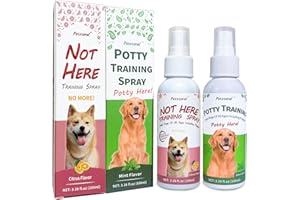 Petstoral Pet Not Here and Potty Training Aid, Essential Potty Spray for Puppies - Dog Spray to Prevent Peeing and Pooping, 3.38 fl.oz kit
