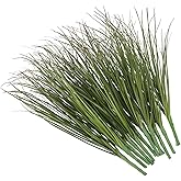 TOPPERFUN 12Pcs Artificial Grass, 11.79in Fake Grass Artificial Shrub Plants, Tall Plants Greenery Stems Weed for Room Indoor Home, Patio, Vase, Restaurant Decoration