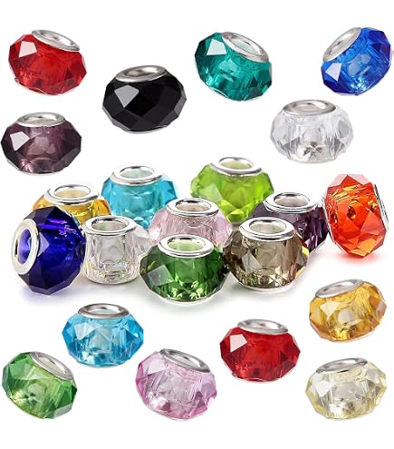 RUBYCA Mix Pearl & Imitation Glass Charm Beads - 30pcs For European Bracelets, DIY Jewelry Making - View #9
