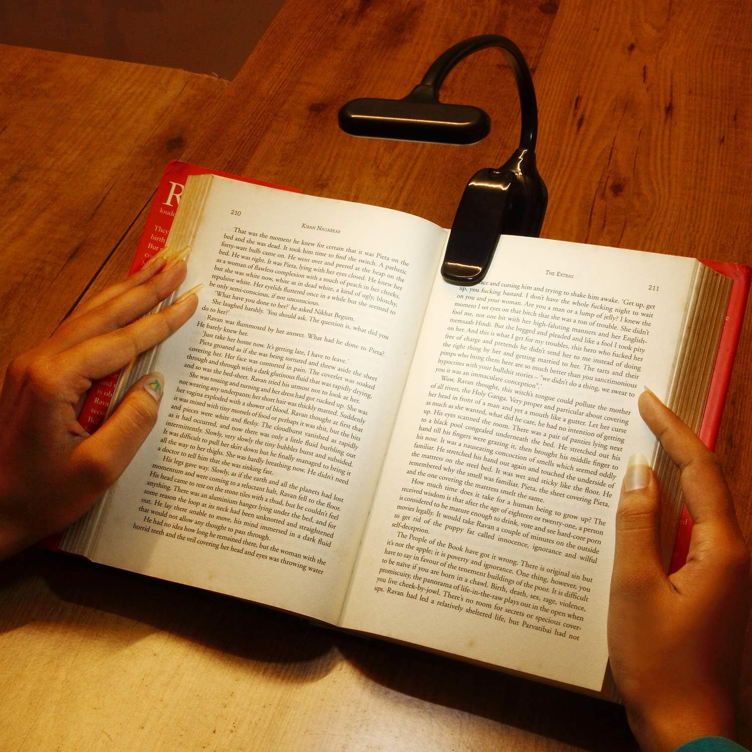 SHOP ME RIGHT Led Book Light for Reading at Night,Bedside,with Clip on Rechargable Portable,for Students,Kids,Light Weight Mini lamp,Black,Best Companion for Travel,Camping Study lamp,Best Gift