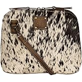 STS Ranchwear Womens Weezy Distressed Brown Cowhide Crossbody Bag