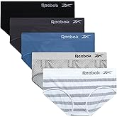 Reebok Hipster Panties for Women - 5 Pack Stretch Performance Seamless Underwear with Relaxed Tagless Waist (S-XL)