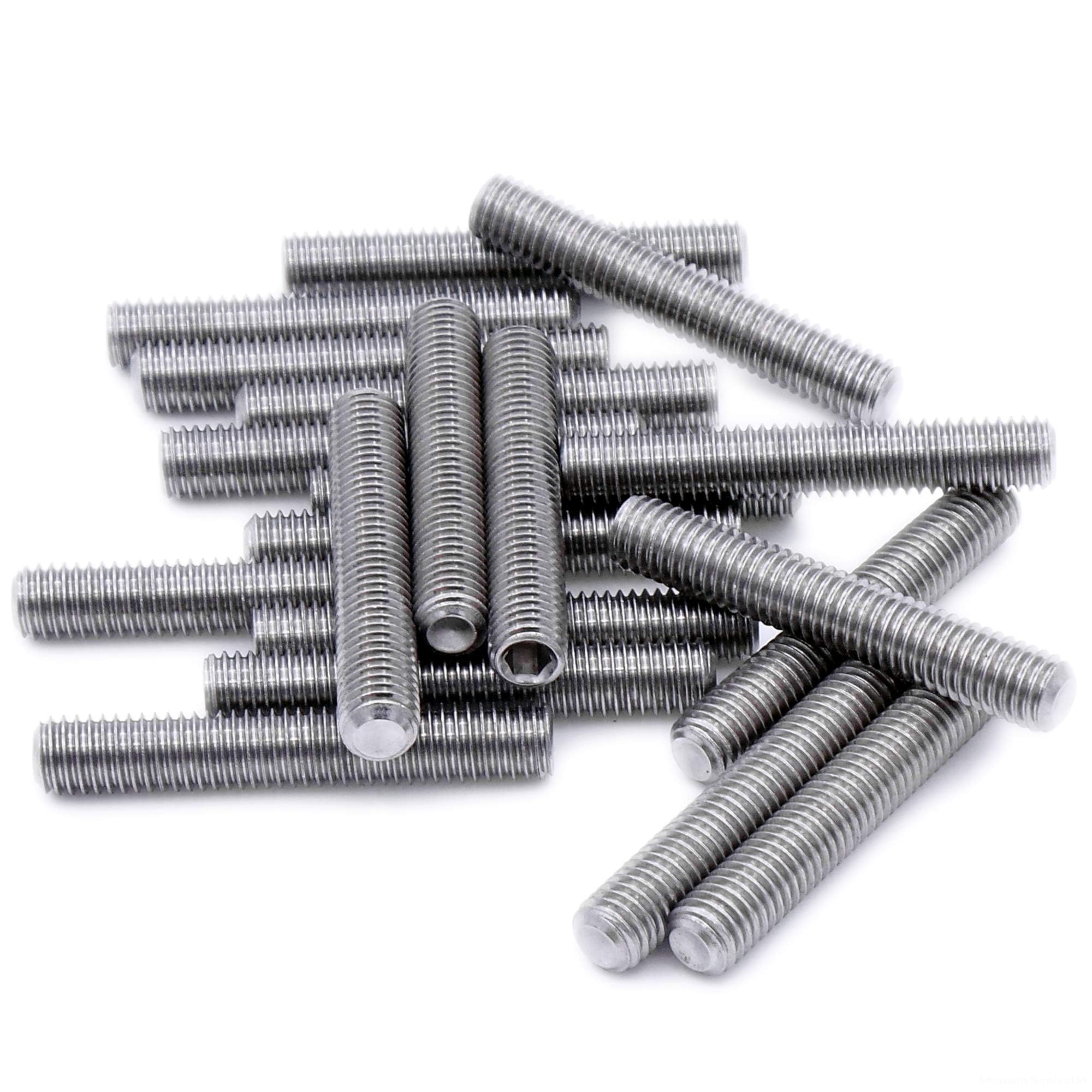 TOP-VIGOR 20Pcs Grub Screw Assortment Set, M6 x 7mm Hex Socket Head Set Screws(Cup Point), Threaded Fasteners for Door Handle, Faucet, Light Fixture Home Repairs, Fixtures
