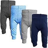 123 Bear Infant and Toddler Soft Cotton Spandex Boys and Girls Pants Multipacks