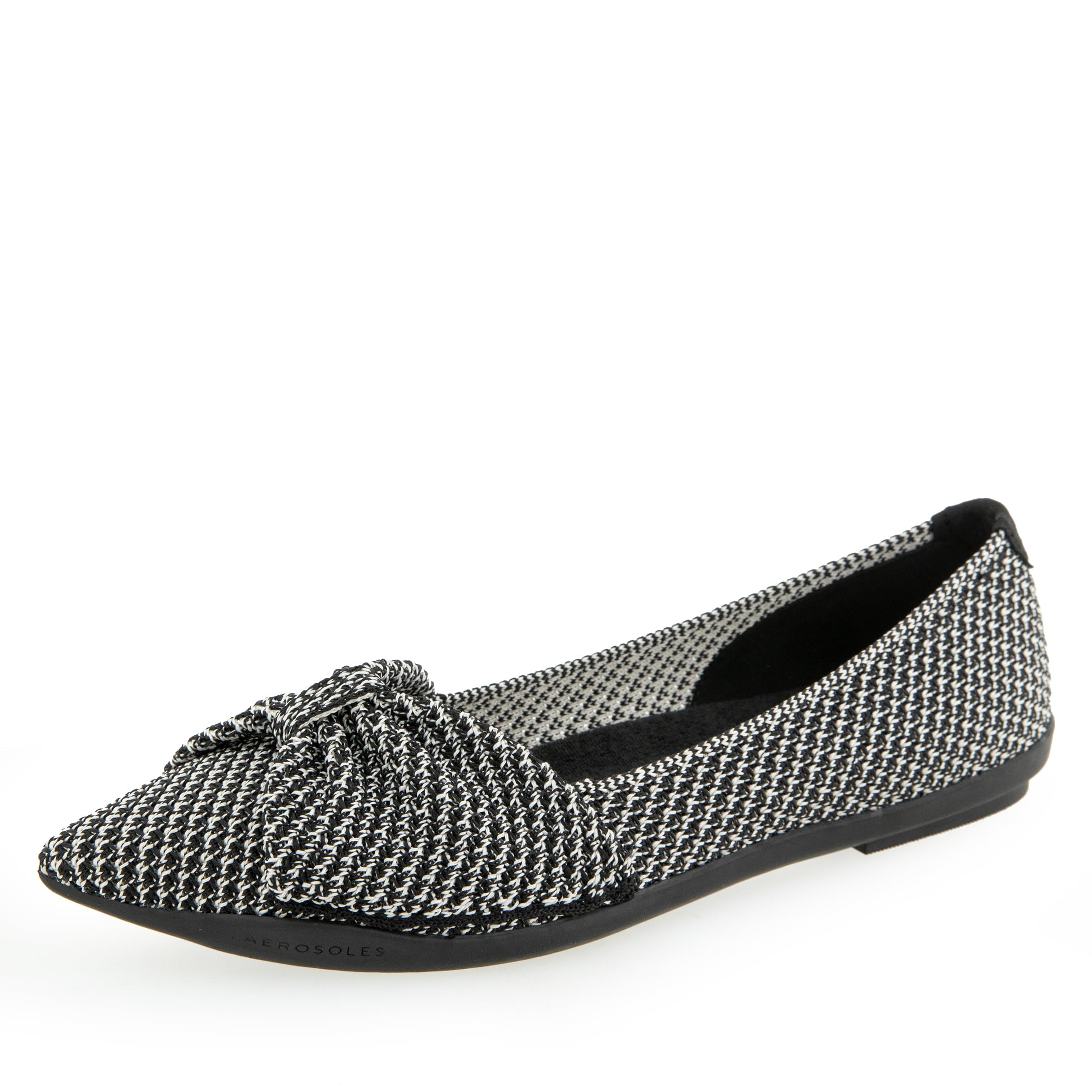 Aerosoles Women’s Davita Dress Flat, Black/Eggnog, 10M