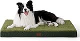 Bedsure Large Dog Bed Washable Orthopedic Pillow 91x69x7.6cm Dark Green