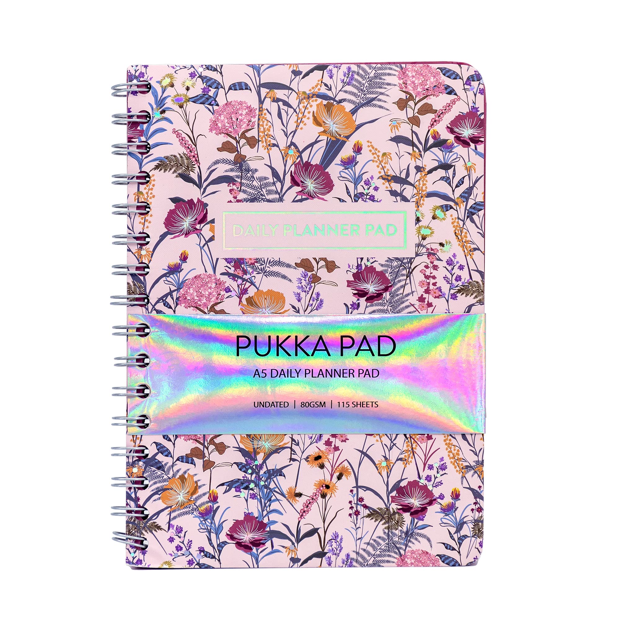 Pukka Pad, A5 Undated Daily Planner Pad 115 Sheets of 80GSM Paper with Daily Schedule, To-Do List, and Notes/Sketches Sections – 21 x 15cm, Cream