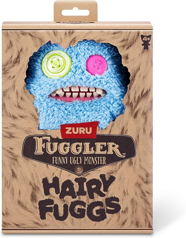 2er-Pack Hairy Fuggs 23 cm von ZURU, Lustiges Hässliches Monster, Plüschtier für Kinder und Erwachsene (Sasquoosh Tuft/Screech Beard)