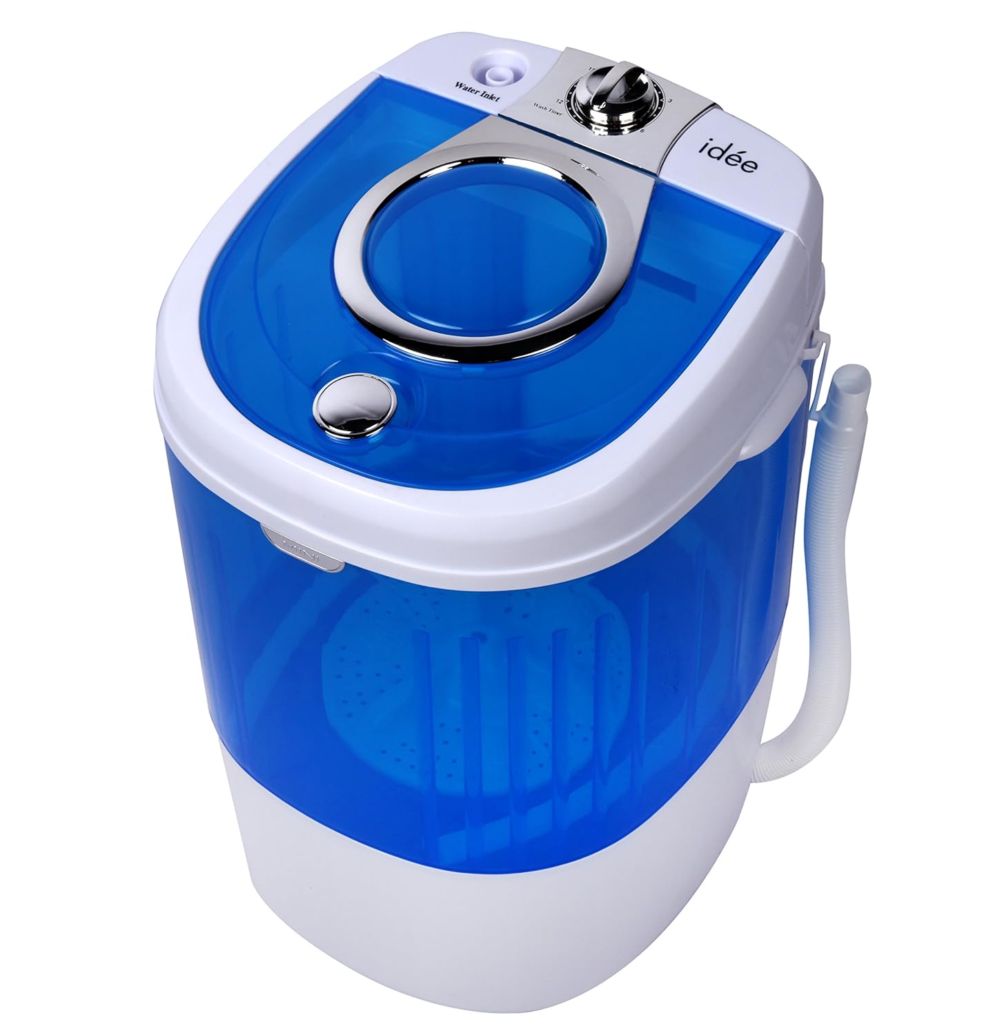 idée HCWM01WE Portable Single Tub 5.5 lb Capacity SemiAutomatic Mini Washer, Blue/White