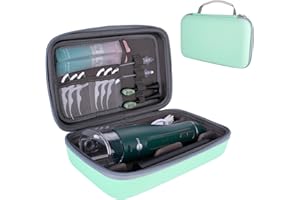 SMYV Water Flosser Travel Case, Portable Dental Oral Irrigator Travel Organizer, Hard Eva Storage Bag for Flosser, Electric Toothbrush, Toothpaset and Irrigator Accessories (Case Only) - Green
