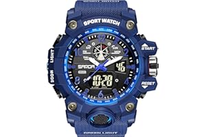 KXAITO Men's Watches Sports Outdoor Waterproof Military Wrist Watch Date Multi Function Tactics LED Alarm Stopwatch