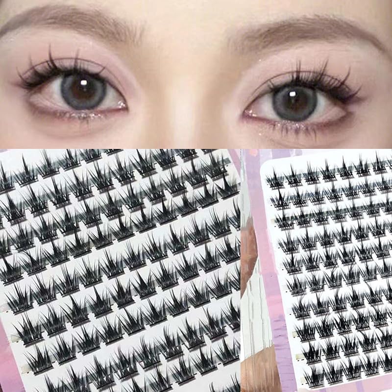 BSMKCL 110 Cluster Lashes Mix 11-13mm 30D C Curl Reusable Natural Extension