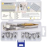Jack Nut with Installation Tool Assortment Kit Threaded Insert Petal Nuts Nutserts Jacknut Srew Anchor Spider Rivnut Blind for Plastic Polywood Pressboard Hardboard Thin Board