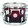 Pacific Drums PDCM0810STRB 8 x 10 Inches Tom with Chrome Hardware - Red to Black Fade