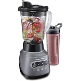 Hamilton Beach Wave Crusher Blender for Shakes and Smoothies, Puree, Crush Ice, With 40oz Glass Jar and 20oz Blend-In Portabl