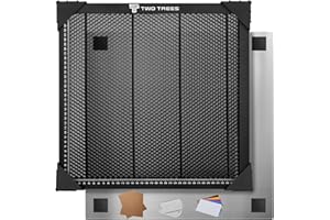 USONGSHINE 400 * 400mm Honeycomb Laser Bed Honeycomb Working Table Laser Honeycomb for CO2 or Laser Engraver Cutting Machine with Aluminum Plate with Engraving Materials (Available Sizes 350 x 350 mm)