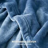 EHEYCIGA Fleece Blanket 130x165cm Mineral Blue Soft Microfiber Throw view 4