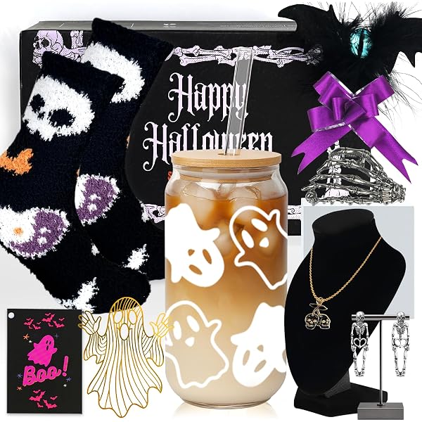 Lot De 6 Porte-clés Halloween - Chats, Citrouilles, Fantômes - En Acier Inoxydable - Cadeau Festif Pour Ami, Collègue Ou Enfant