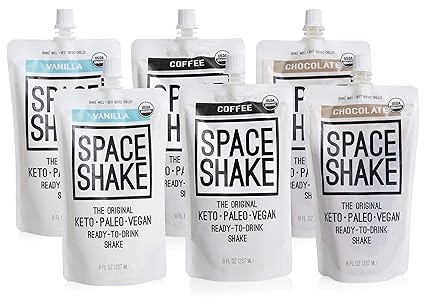 Amazon Com Space Shake Ready To Drink Keto Shake Variety Pack Paleo Friendly Vegan 2 Each Of Vanilla Coffee And Chocolate 8 Ounce Pack Of 6 Grocery Gourmet Food