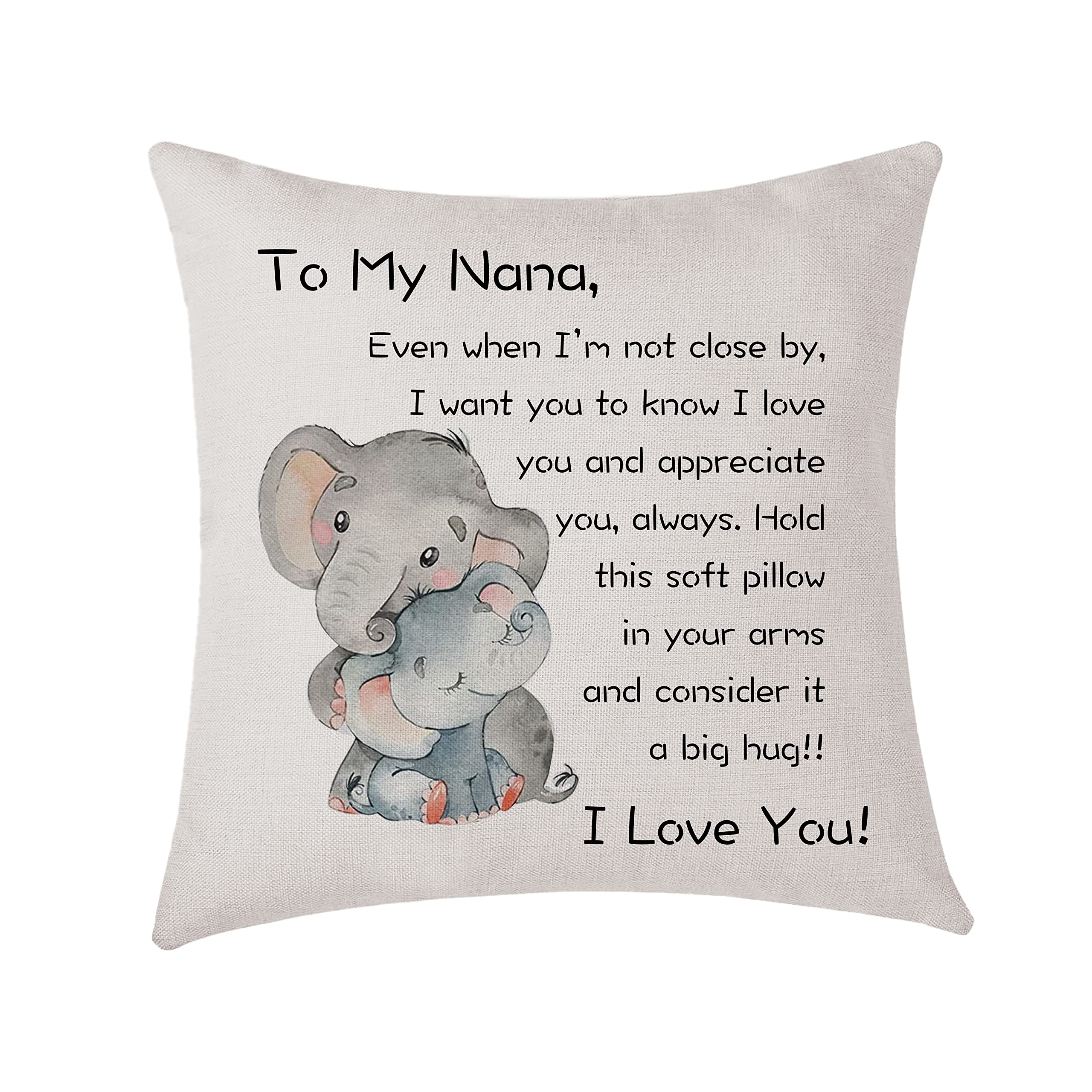 AMZKWY Nana Gifts From Granddaughter Grandson Cushion Cover Throw Pillow Cover Gift To Nana Birthday